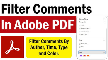 Filter Comments in Adobe PDF | How To Filter Comments in a PDF Document | Sort Comments in a PDF