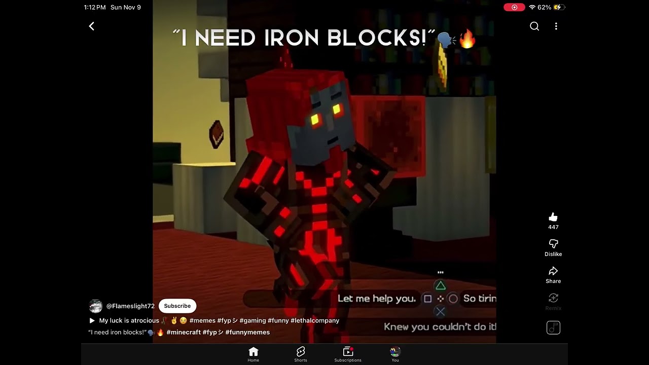 “I NEED IRON BLOCKS” 🙏💔