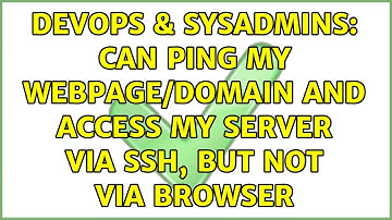 DevOps & SysAdmins: Can ping my webpage/domain and access my server via SSH, but not via browser