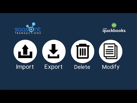 SaasAnt Transactions: Bulk Import, Export, Delete Software for QuickBooks Online (EXCEL/CSV/IIF)