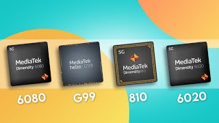 Dimensity 6080 Vs Helio G99 Vs Dimensity 810 Vs Dimensity 6020 | Antutu Benchmark & Spec's