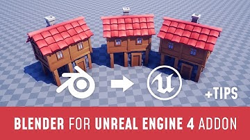 Lowpoly 3D Model Export Blender to Unreal Engine 4 Addon | LUT Color Grading UE4 | Lightmap Unwrap