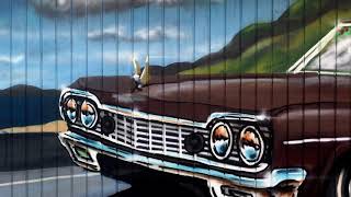 Cheech Marin and Tommy Chong Wall Long Beach California with Nick Sawyers