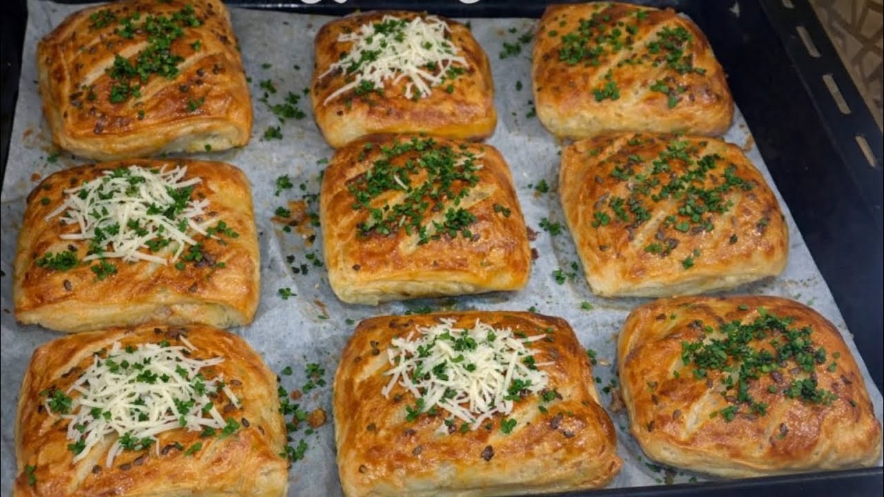 ضروري تجربو هد 🤩مسمن فالفرن بحشوة لذيذة وبمكونات بسيطة 🔥جرب الوصفة إقتراح فطور رمضان 