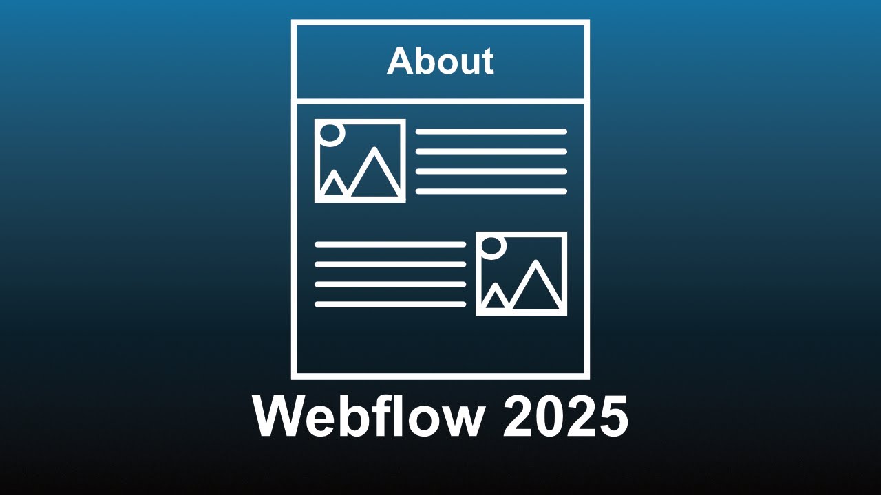 Learn Webflow in 2025! Lesson 11 Create an About Page - YouTube
