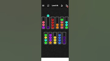 Ball sort color water puzzle level 46