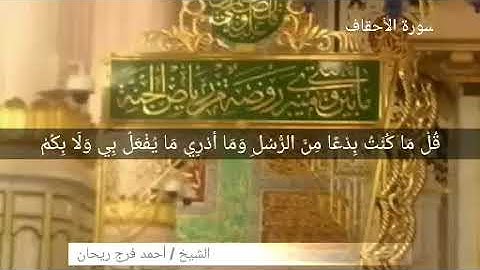 سورة الأحقاف من الآية 1 إلى الآية 16 بصوت الشيخ أحمد فرج ريحان إمام وخطيب مسجد الحصري