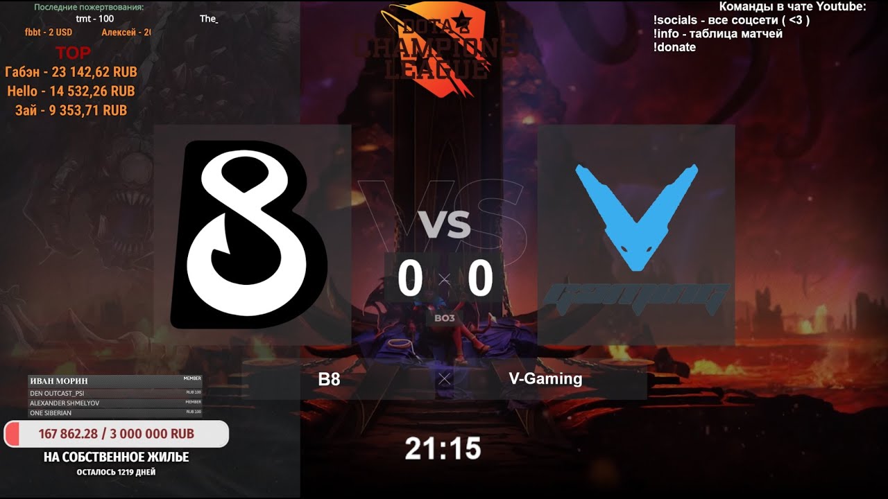 [RU] B8 vs. V-Gaming | D2CL 2021 Season 4 | BO3 @4liver