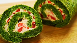 Spinach roulade (tasty appetizer)