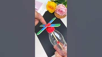 DIY windmolen van gerecyclede waterfles #ouderkindknutsel #kinderknutsel #handgemaakt #doehetzelf