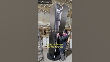 Tri-Sided Rotating Tile Display Stand | Custom Showroom Solution#displayrack