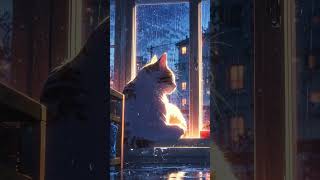 🌧️ Cozy Rainy Day – Cat Naps by the Window 🐾✨ #livewallpaper #dreamylandscapes #viralanimeshorts screenshot 5