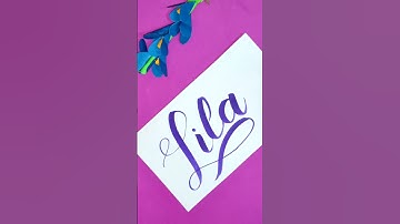 Lettering Lila & Eva | #name #requested #calligraphy #lettering #shorts