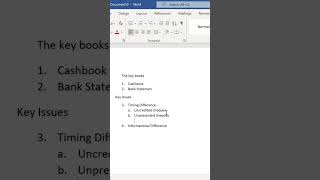 Bank Reconciliation Statement (part 2)