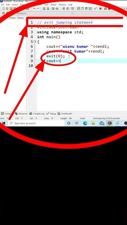 exit jumpping statement coding class C++ language kaise sikhe basic ...