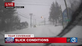 VIDEO: Here's what it looks like along Route 152 in Windsor Locks