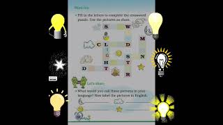 Clouds - crossword Grade 2
