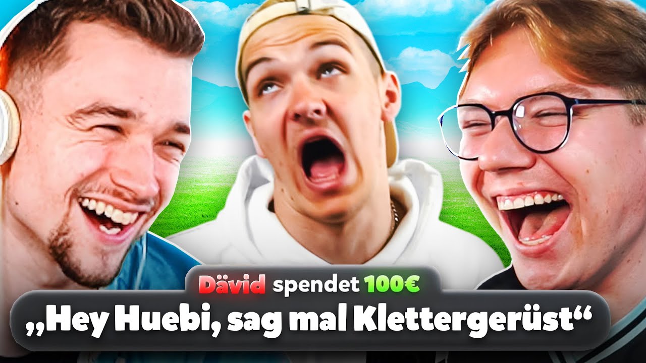 Wer als erster LACHT muss Huebi GELD SPENDEN... 😂