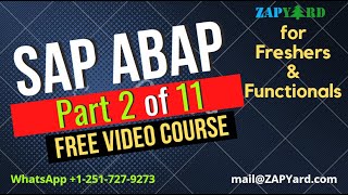FREE Video 2 of 11 - Learn SAP ABAP for Free for Freshers & Functional Consultants