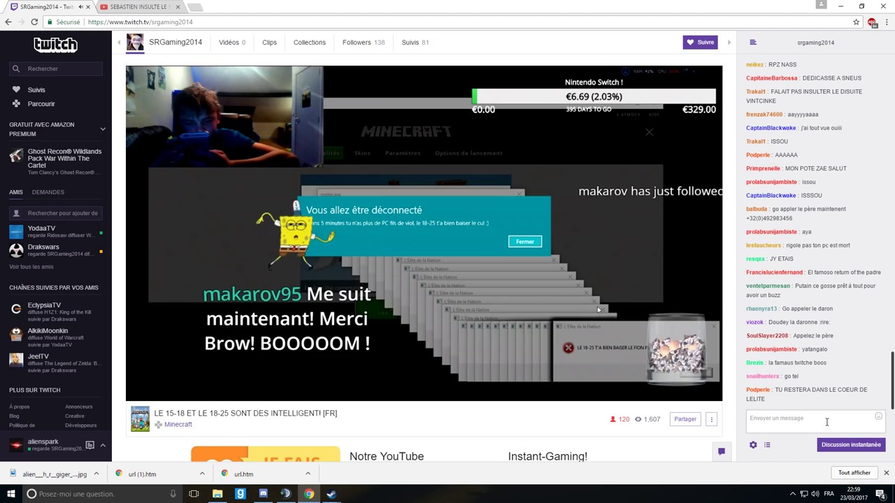LE 18-25 PIRATE UN GAMIN SUR TWITCH !