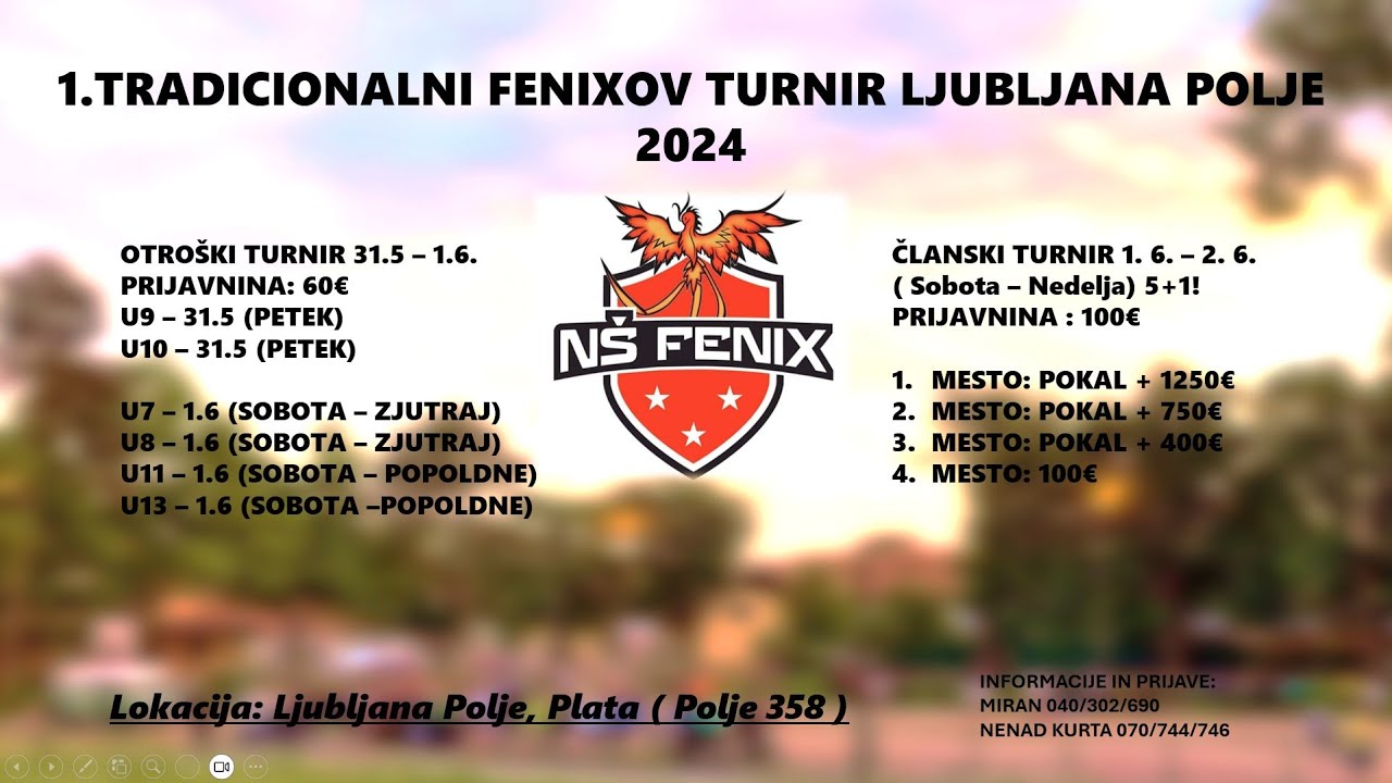 1. Fenixov turnir Ljubljana Polje 2024