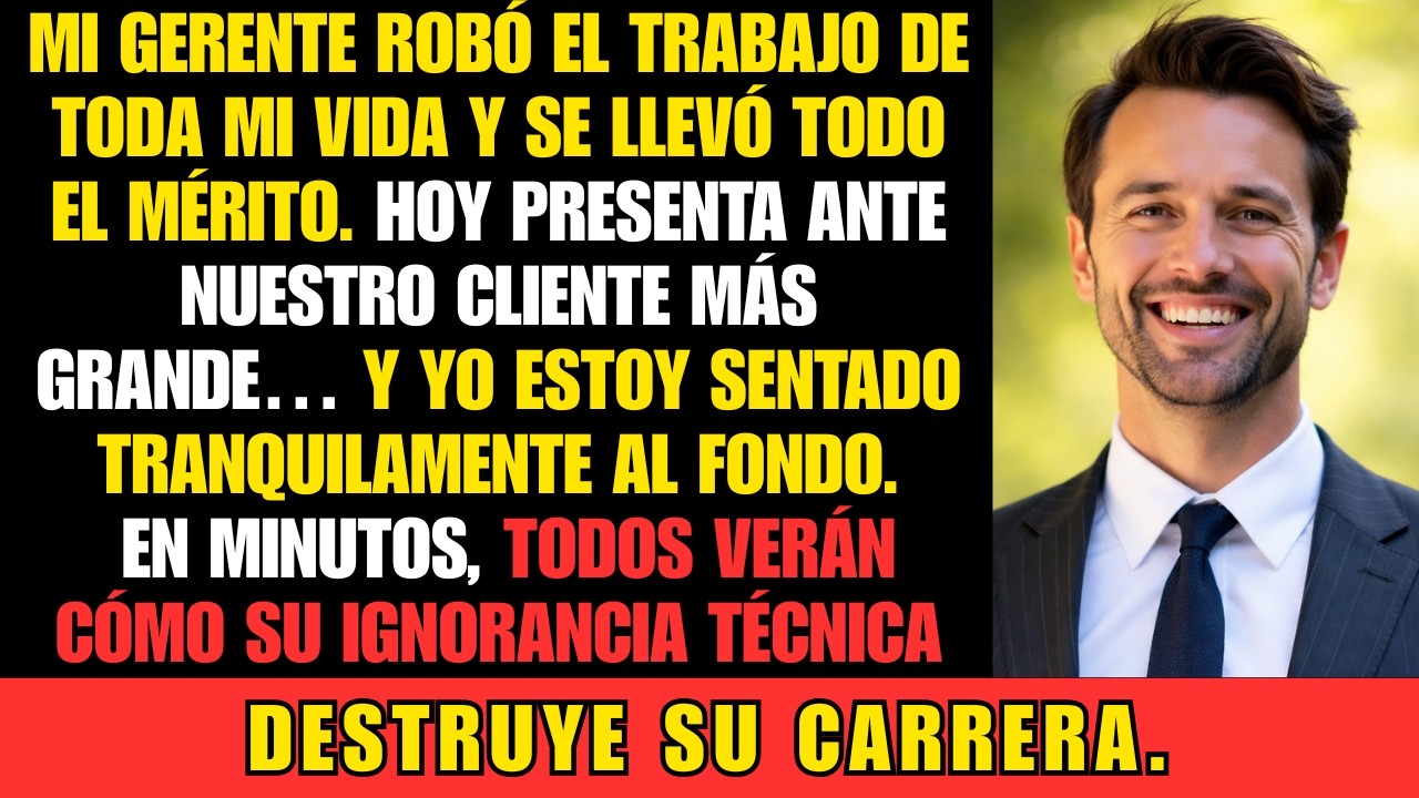 Mi gerente robó el trabajo de toda mi carrera … así que dejé que el cliente la viera estrellarse