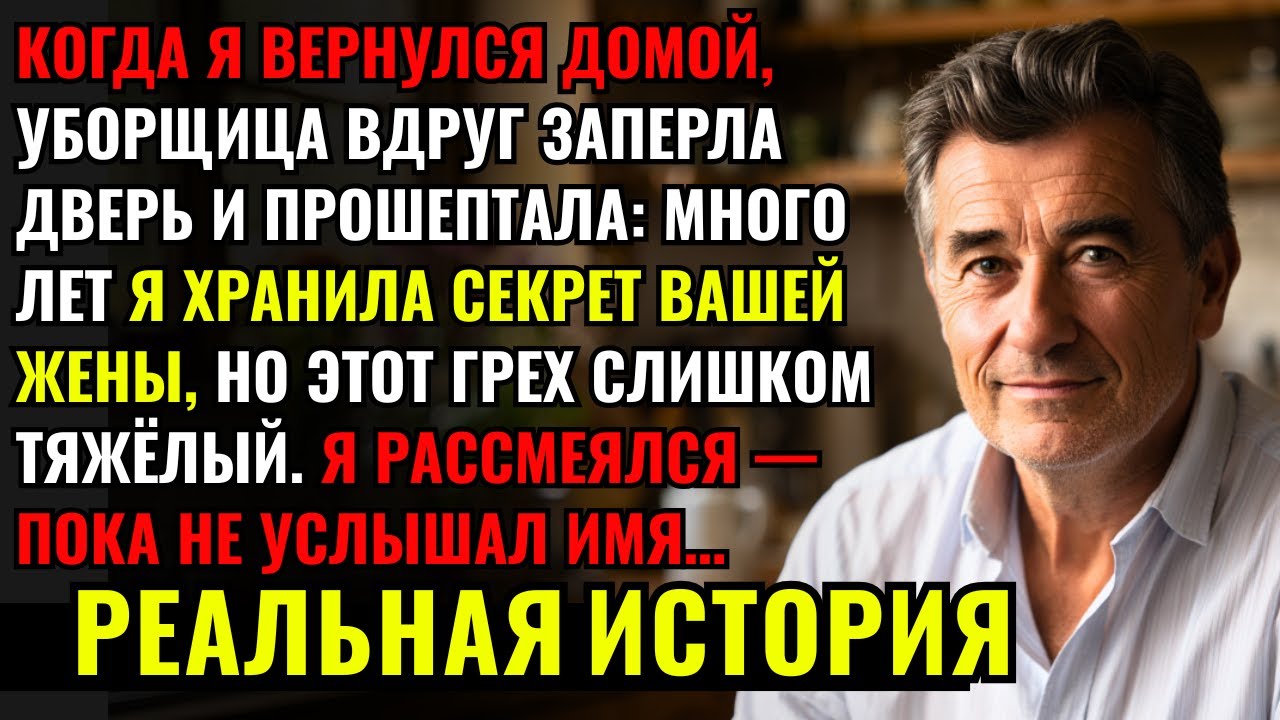 КОГДА Я ВЕРНУЛСЯ ДОМОЙ, уборщица заперла дверь и прошептала: я много лет ХРАНИЛА СЕКРЕТ вашей жены
