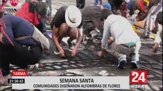 Semana Santa en el Perú: 1500 personas crearon bellísimas alfombras de flores