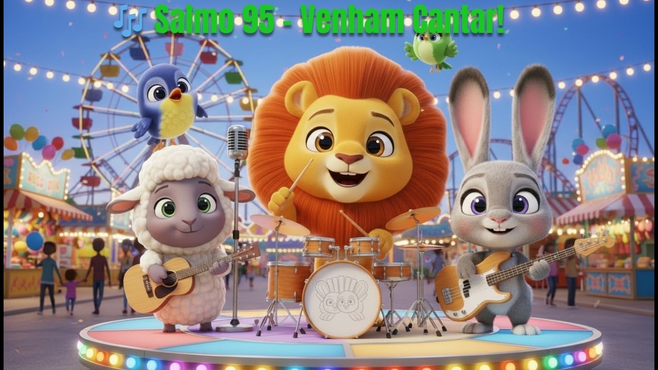 🎶 Salmo 95 – Venham Cantar! | Música Infantil Cristã 👏✨