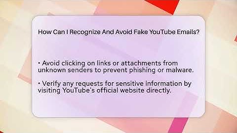 How Can I Recognize And Avoid Fake YouTube Emails? - Everyday-Networking