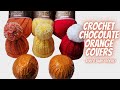 كيفية حياكة غطاء من الشوكولاتة البرتقالية دروس كروشيه سهلة للمبتدئين لعيد الميلاد