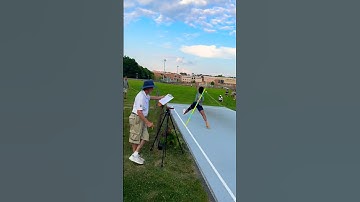 I thought he was going to go out the side 😳 #Javelin #javelinthrow #throwing #track #olympics