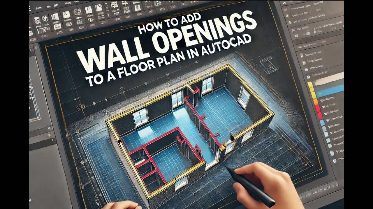 3 How to add wall openings to a floor plan in AutoCAD - YouTube