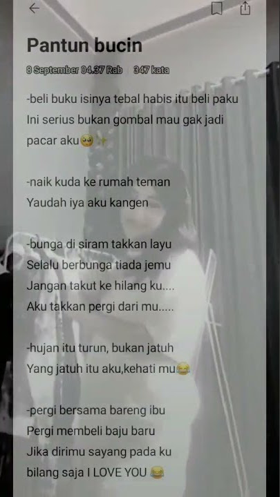 pantun buat pacar tersayang/bucin #viral tiktok #fyp #nnn