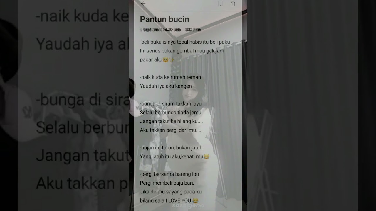 pantun buat pacar tersayang/bucin 