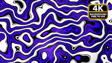 Dark Blue Psychedelic Loop 1h | Abstract Lines & Shapes | 4K Relaxing Screensaver