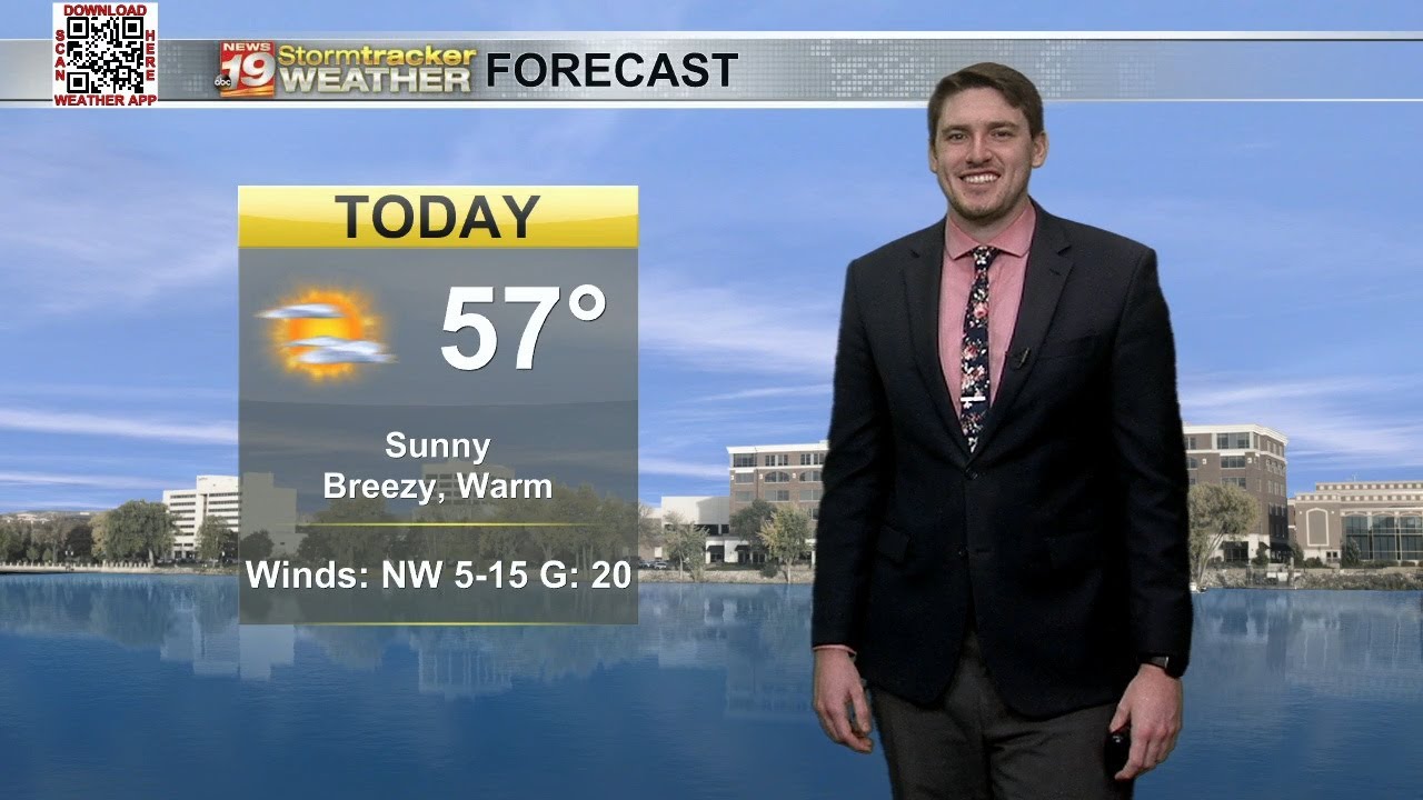 Sunny, warm and breezy ahead cooler Friday temps - YouTube
