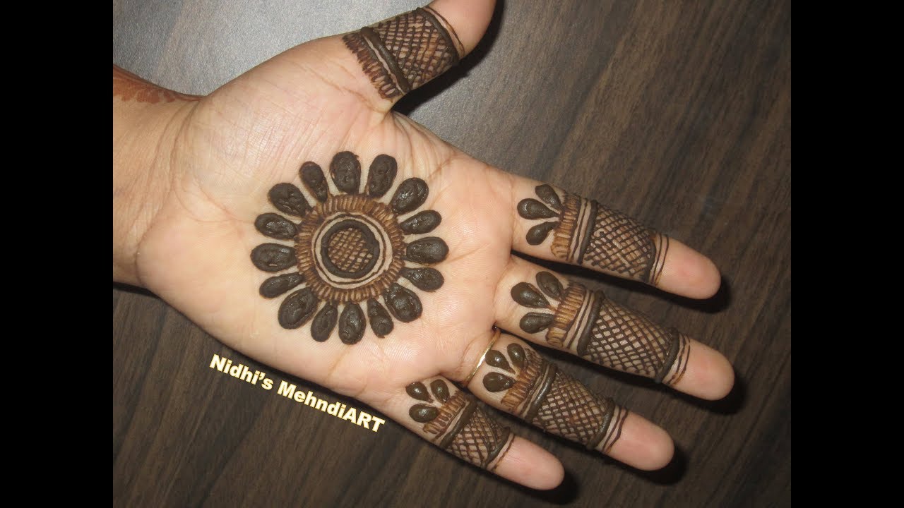 How To Make Circular Mandala Mehndi Design Tutorial For Front Hand