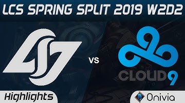 CLG vs C9 Highlights LCS Spring Split 2019 W2D2 Counter Logic Gaming vs Cloud9 by Onivia