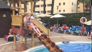 Elsie-Rose on First Holiday Majorca 2015 Daddy Down Water Slide