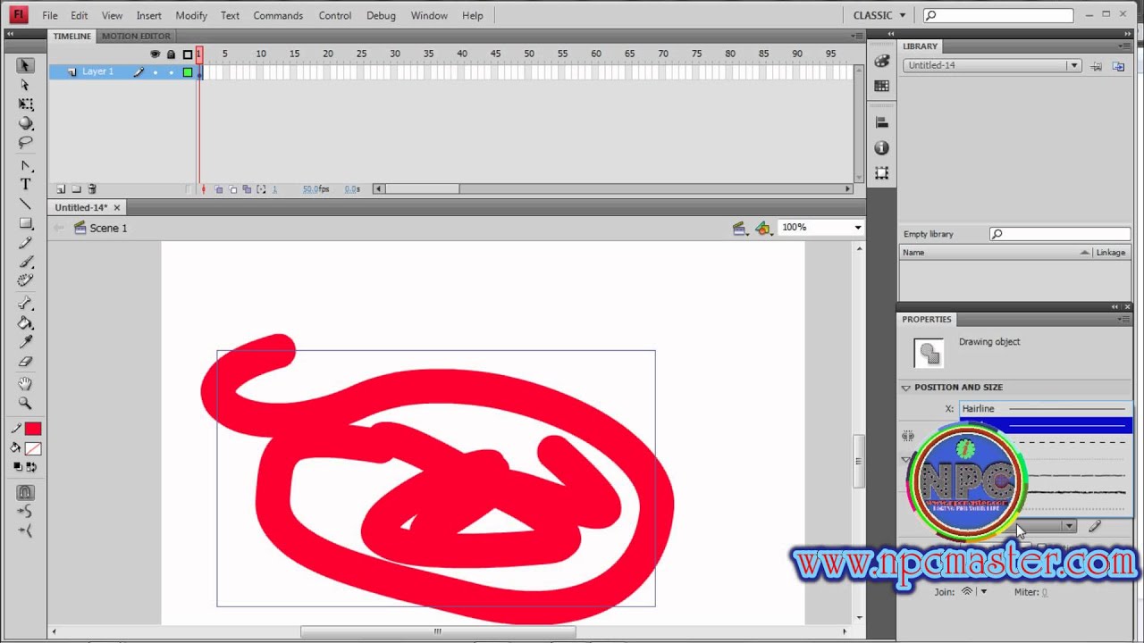 15 How to use Convert anchor point Tool in Adobe Flash CS4 Sinhala HD ...