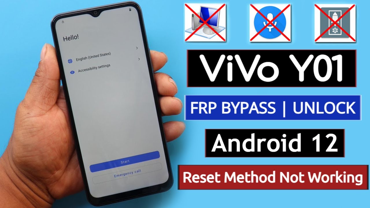 Vivo Y01 Frp Bypass/Unlock Without PC - Reset Option Not Working - New