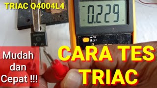 CARA TES TRIAC BAGUS ATAU RUSAK DENGAN MULTIMETER DIGITAL-Tutorial Pemula
