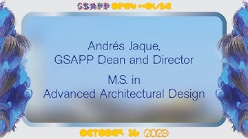 Columbia GSAPP Open House: Master Of Advanced Architecture Design