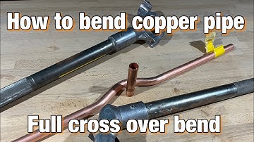 How to bend copper pipe! Full cross over! #copper #plumbing #subscribe