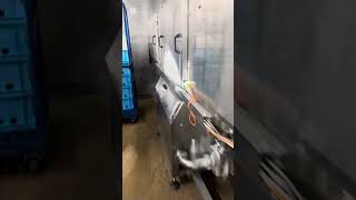 Industrial E1/E2 Crate Washing System in Action: Complete, Wash, Dry & Buffer Solution