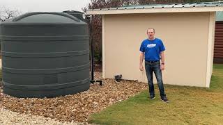 Well water day tank paired with a booster pump