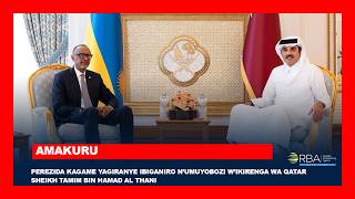 Perezida Kagame yagiranye ibiganiro n’Umuyobozi w’Ikirenga wa Qatar Sheikh Tamim bin Hamad Al Thani