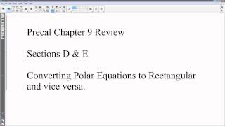 Chapter 9 Review, Part B and C