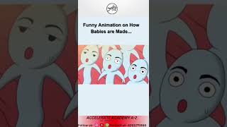 funny animation how babies are mad#fertilization #neet #reproduction #cbse #sperm #ovule #trending